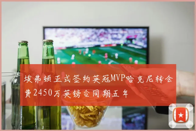 埃弗顿正式签约英冠MVP哈克尼转会费2450万英镑合同期五年